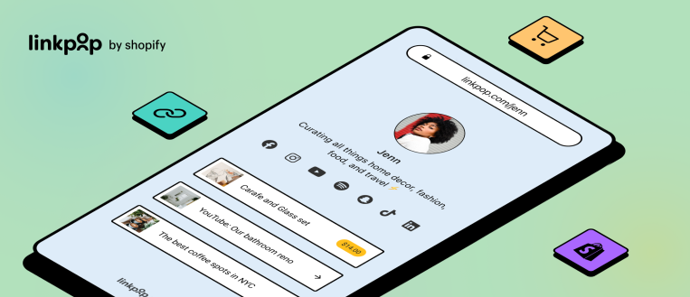 Shopify launches new ‘Linkpop’ link in bio tool with built-in ecommerce features – TechCrunch