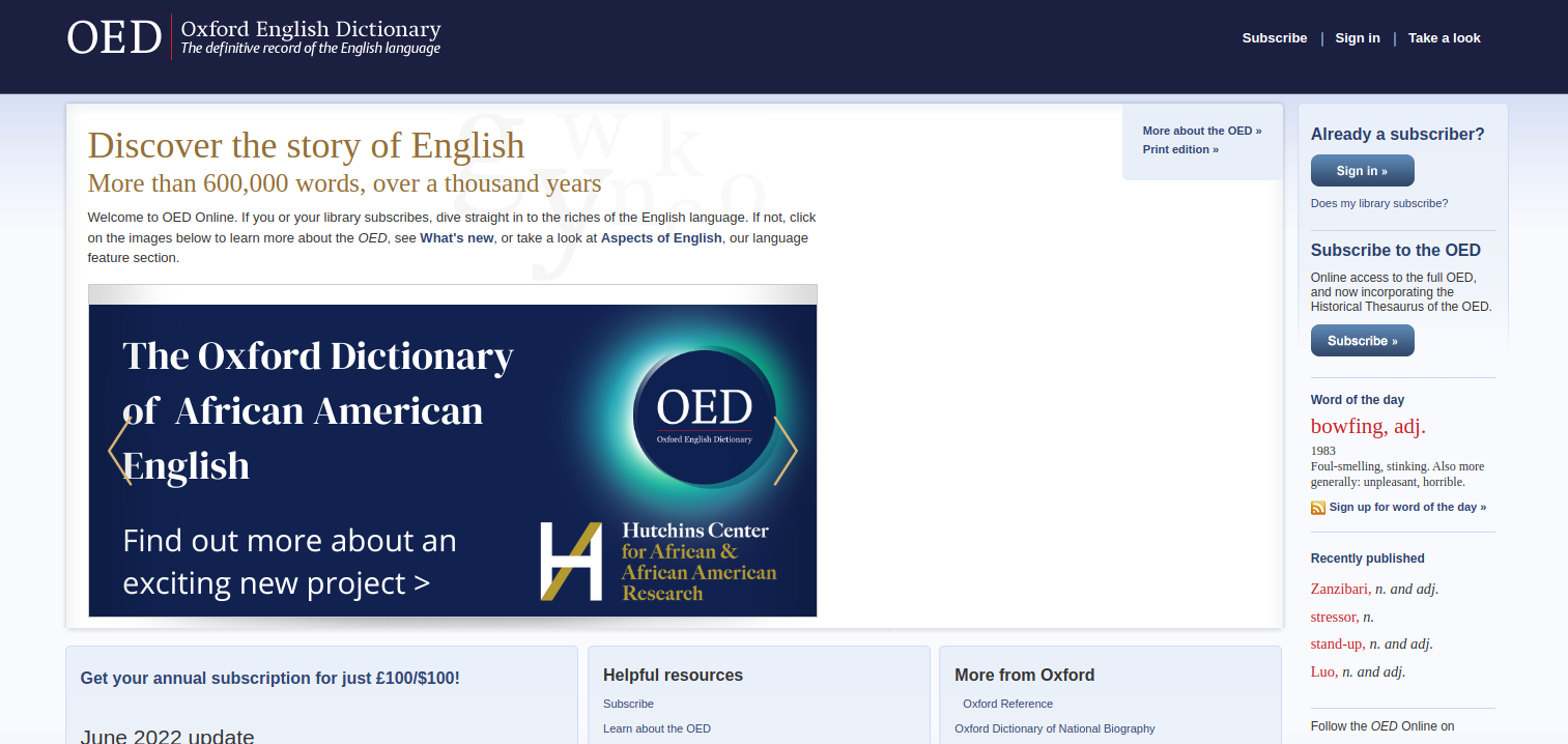 Oxford English Dictionary