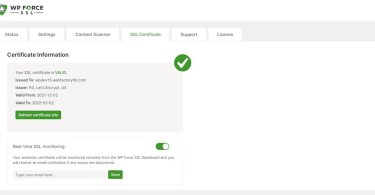 WP Force SSL Certificate